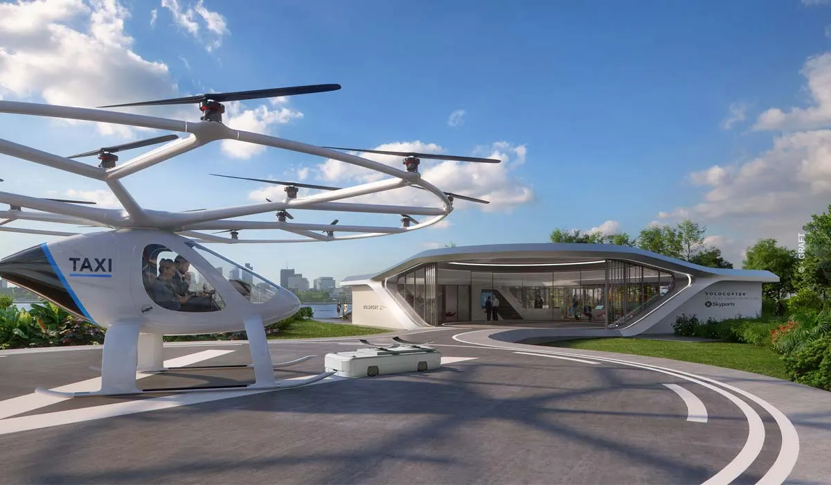 Estaciones de recarga de coches eléctricos y taxis aéreos (Volocopter) - Entrevista con Graft Architekten (3/3)