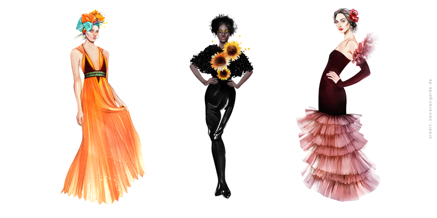 "Flora Fashion" con hermosas ilustraciones de moda