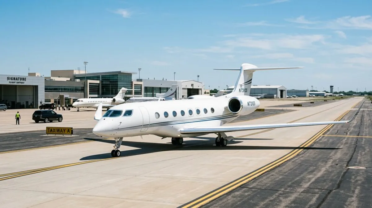 Cristiano Ronaldo Privatjet Gulfstream auf Landebahn